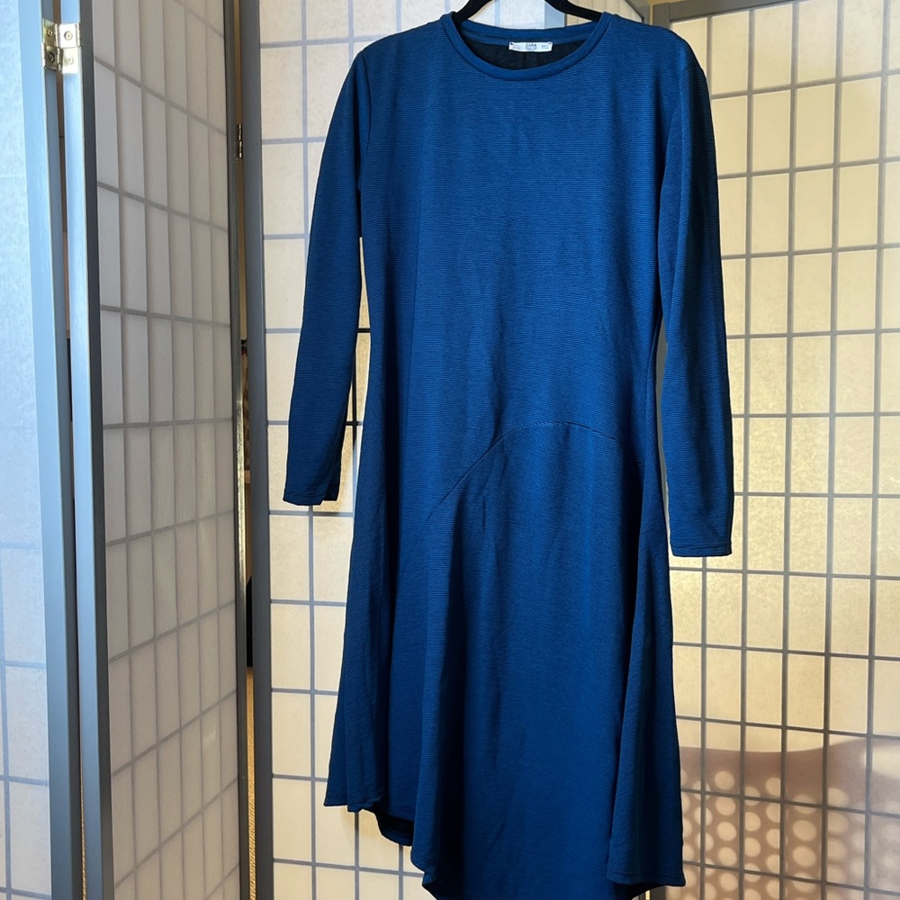 Zara blue long sleeved dress